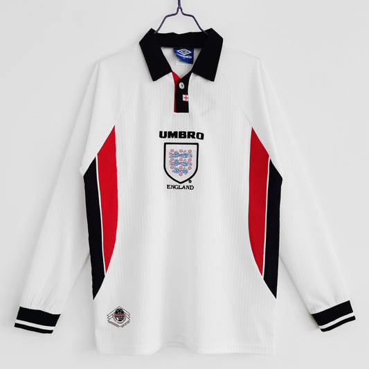 England 1998 Retro Home Long Sleeve Shirt // High Quality Classic Replica Retro Shirt // Free Worldwide Shipping!