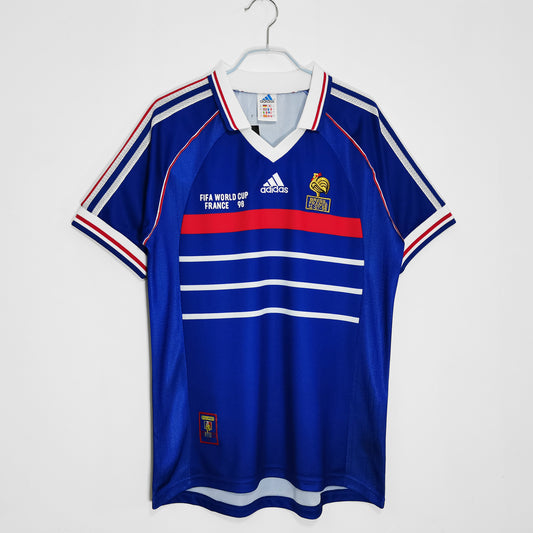 France 1998 Retro Home Shirt // High Quality Classic Replica Retro Shirt // Free Worldwide Shipping!